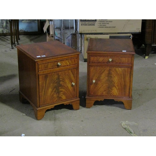 897 - PAIR OF REPRO BEDSIDE CABINETS