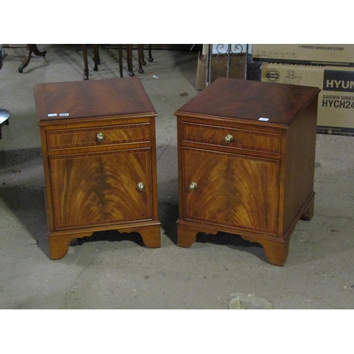 897 - PAIR OF REPRO BEDSIDE CABINETS