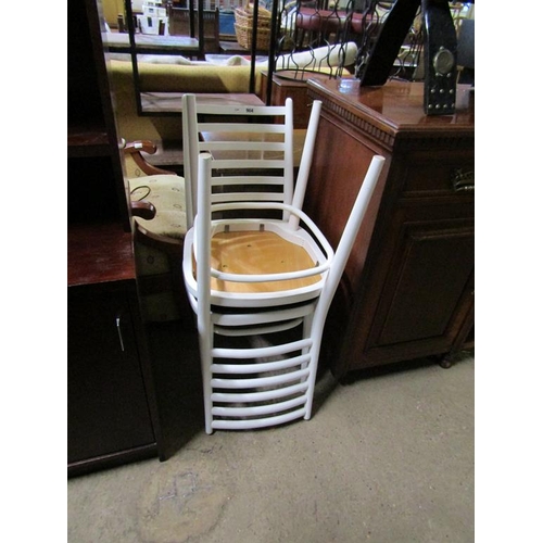 904 - PAIR OF WHITE PAINTED RETRO DINING CHAIRS