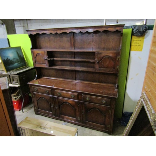 914 - REPRO OAK DRESSER