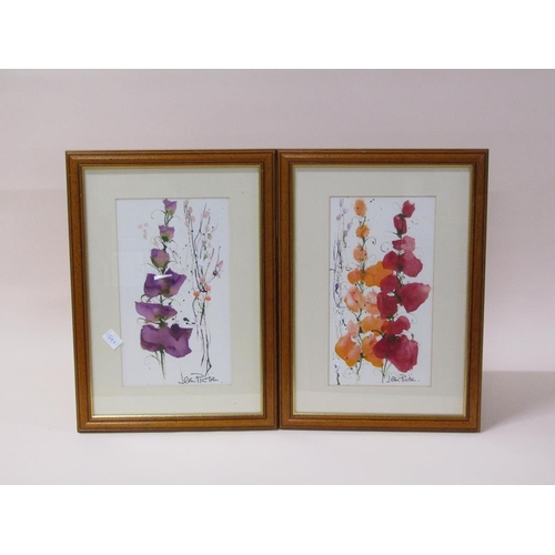 1218 - JEAN PICTON - SERIES OF THREE FLORAL PAINTINGS, SIGNED WATERCOLOUR AND OIL, EACH F/G, APPROX 36CM X ... 