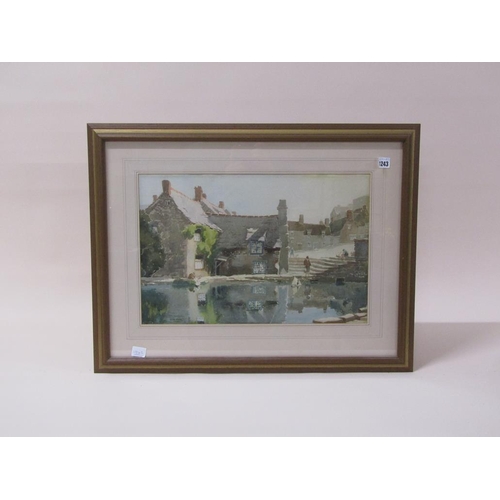 1243 - JOHN MACE - SWANAGE MILL POND, 34CM X 50CM