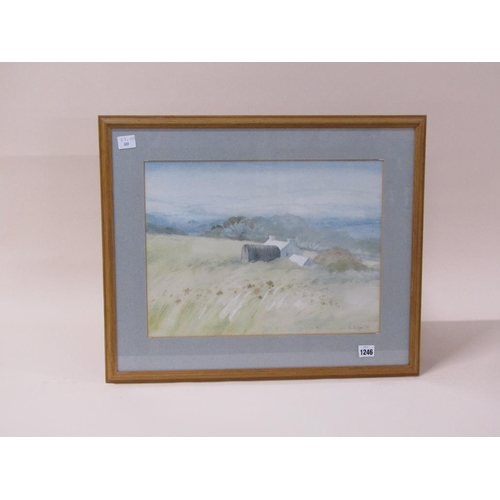 1246 - JOSH PARTRIDGE 76 - COTTAGE, SIGNED WATERCOLOUR, F/G, 33CM X 43CM