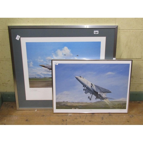 1261 - FRANK WOOTTON - TORNADO F3 AIRCRAFT RAF CONIGSBY, F/G, 49CM X 59CM; T.S.R .2 BY ALBERTS, PRINT, 40CM... 