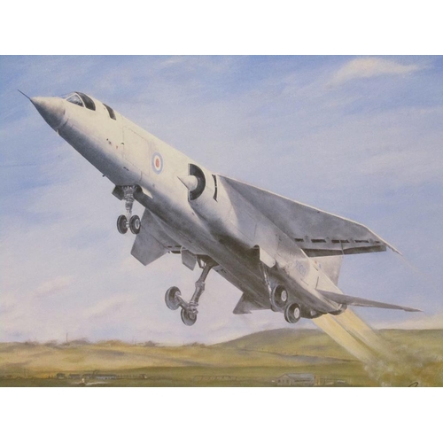 1261 - FRANK WOOTTON - TORNADO F3 AIRCRAFT RAF CONIGSBY, F/G, 49CM X 59CM; T.S.R .2 BY ALBERTS, PRINT, 40CM... 