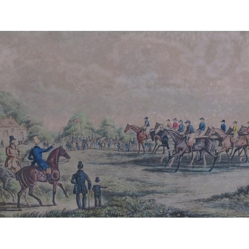 1286 - SERIES OF FOUR 19C F/G COLOURED PRINTS - ST ALBANS GRAND STEPLE CHASE, EACH F/G, 35CM X 45CM