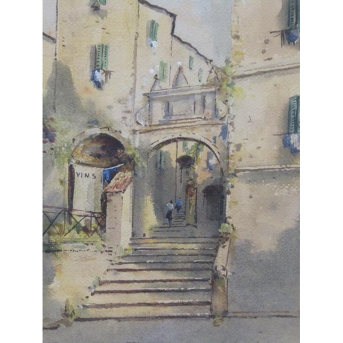 1304 - THREE F/G WATERCOLOURS - ONE BY WILLIAM PERCER, THE TEMPLE OF JUPITER, ROME, 13CM X 8.5CM & TWO OTHE... 