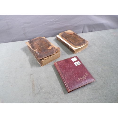 1340 - AUTOGRAPH BOOK; OLD BIBLE