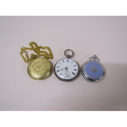 1528 - VICTORIAN SILVER POCKET WATCH; TWO OTHERS