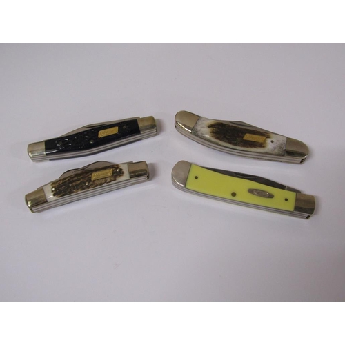 1544 - BOX OF THREE COLEMAN PENKNIVES; CASE PENKNIFE