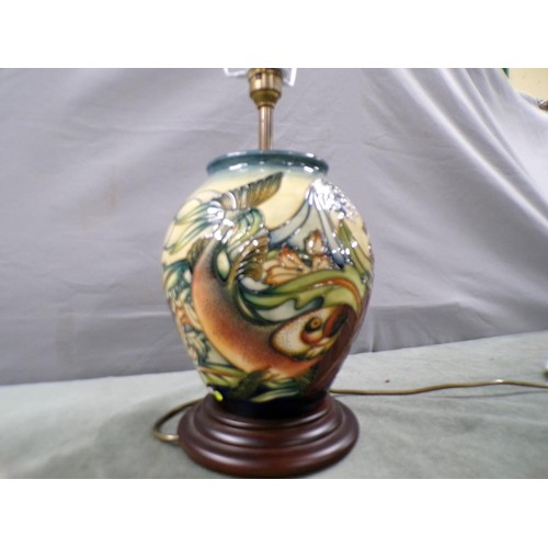 MOORCROFT FISH LAMP BASE