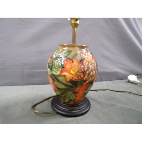 1791 - MOORCROFT FLORAL LAMP BASE