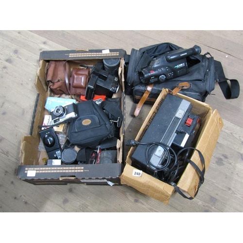 248 - CAMERA EQUIPMENT, PROJECTORS ETC