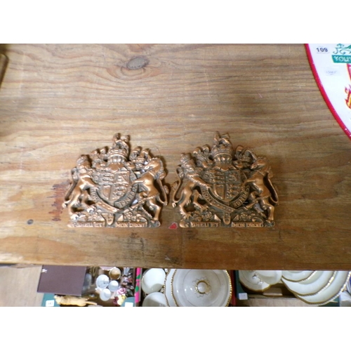 110 - TWO COAT OF ARMS PLAQUES