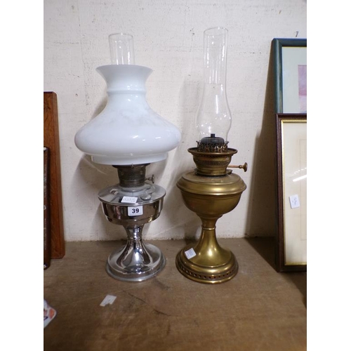 39 - TWO OIL LAMPS