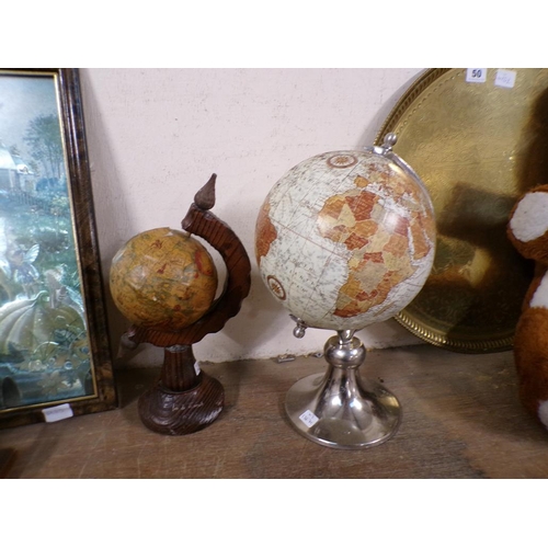 49 - TWO WORLD GLOBES