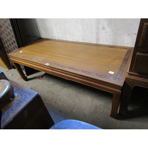 528 - ORIENTAL TEAK LOW TABLE