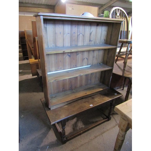 558 - BOOKCASE AND A TABLE