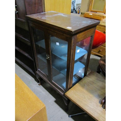 606 - MAHOGANY DISPLAY CABINET