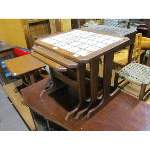 608 - NEST OF TILE TOP TABLES