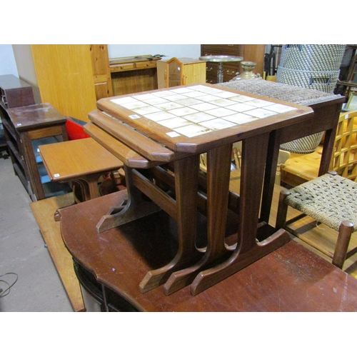 608 - NEST OF TILE TOP TABLES