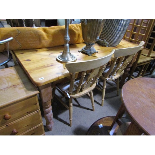 629 - PINE TABLE AND CHAIRS