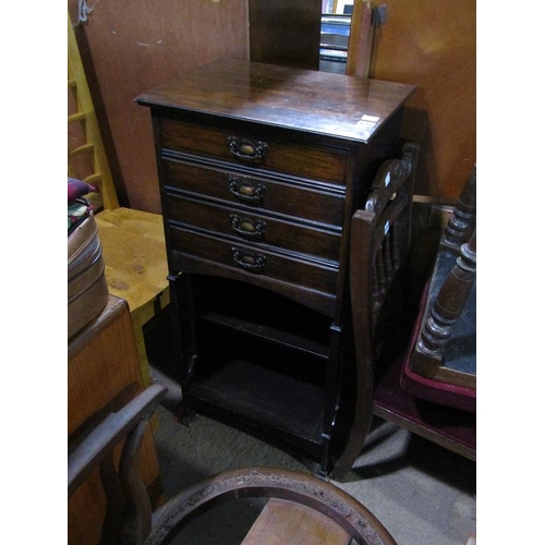 634 - EDWARDIAN MUSIC CABINET