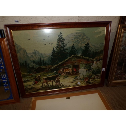 179 - THREE FRAMED TAPESTRIES