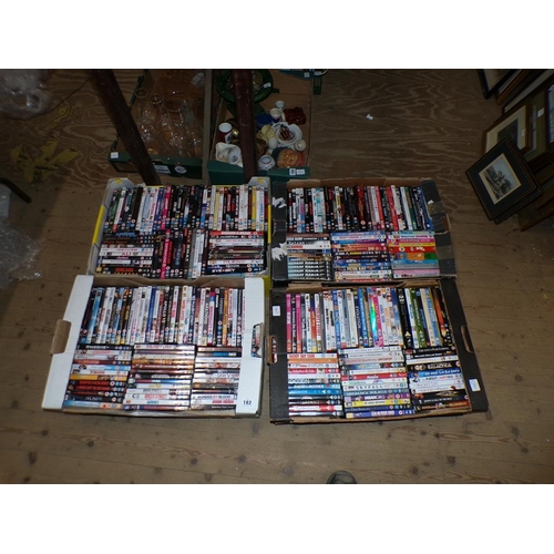 182 - FOUR BOXES OF DVD'S