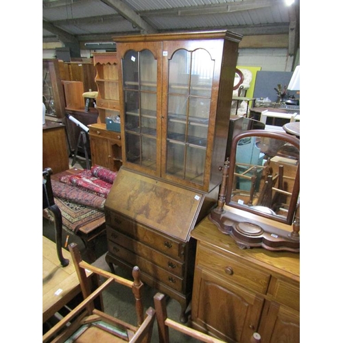 837 - WALNUT VENEERED BUREAU