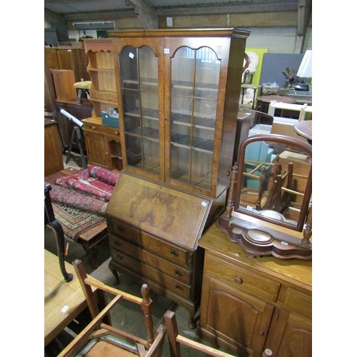 837 - WALNUT VENEERED BUREAU