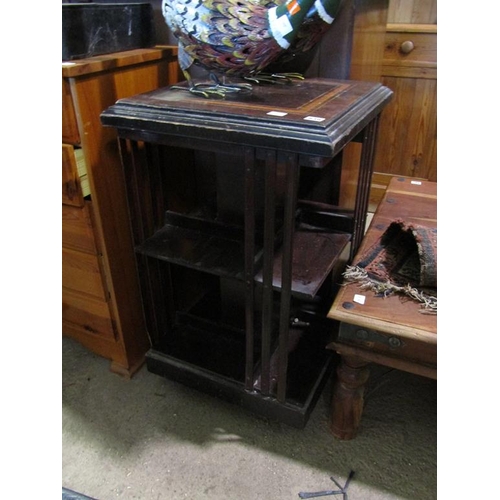 839 - INLAID REVOLVING BOOKCASE