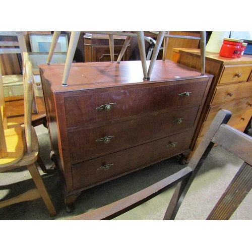 843 - VICTORIAN THREE DRAWER CHEST