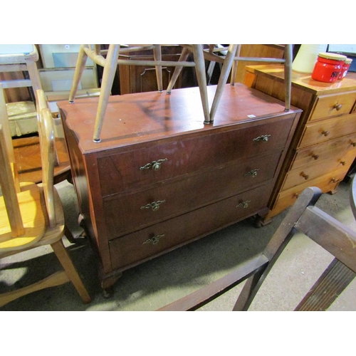 843 - VICTORIAN THREE DRAWER CHEST