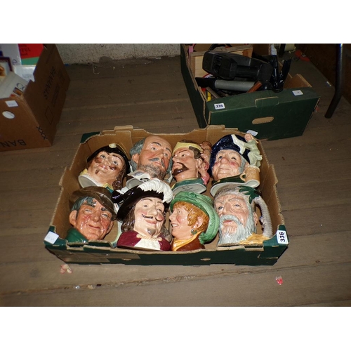 336 - BOX OF ROYAL DOULTON CHARACTER JUGS