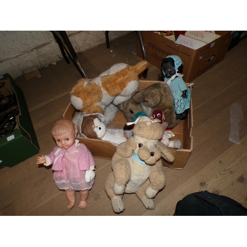 338 - SOFT TOYS, VINTAGE DOLLS