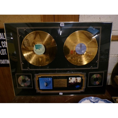 350 - FRAMED GOLD DISCS - EAGLES HOTEL CALIFORNIA