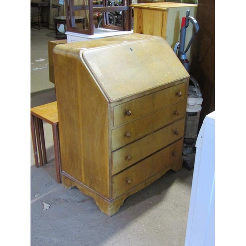 851 - WALNUT VENEERED BUREAU