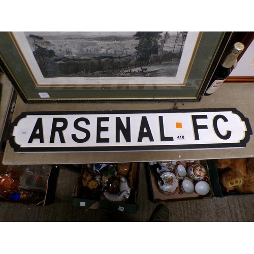 418 - REPLICA WOODEN ARSENAL FC SIGN