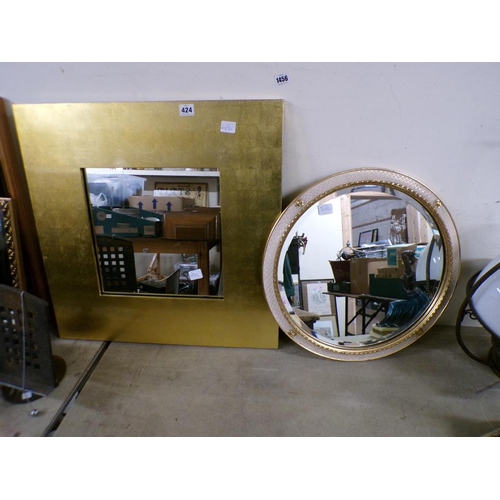 424 - TWO GILT MIRRORS