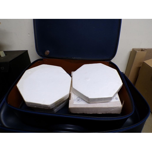 432 - TWO CASES - ONE CONTAINING COLLECTORS PLATES