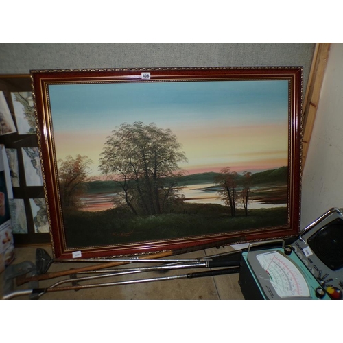 438 - FRAMED OIL ON CANVAS - LANDSCAPE