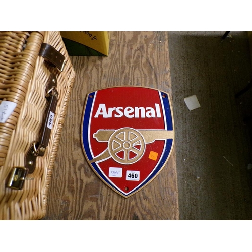 460 - REPLICA CAST METAL ARSENAL PLAQUE