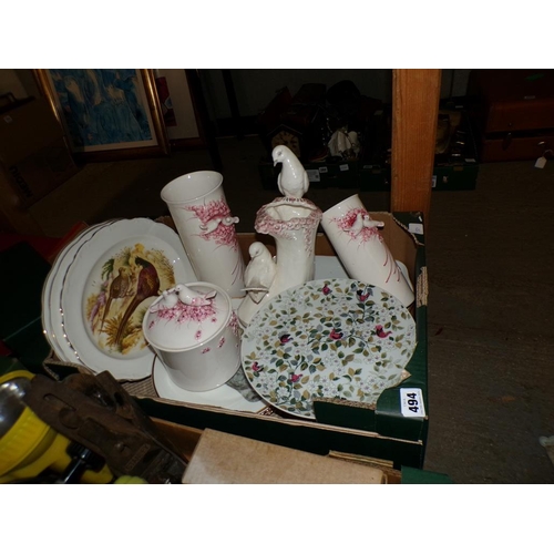 494 - MIXED CERAMICS, PLATTERS ETC