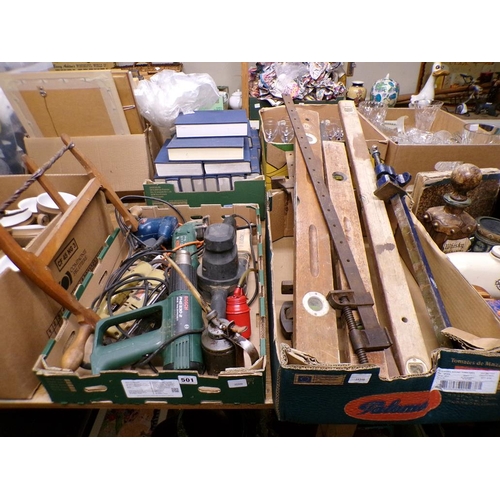 501 - TWO BOXES OF TOOLS