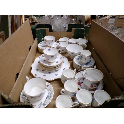 510 - BOX OF TEAWARES TO INCL ROYAL ALBERT