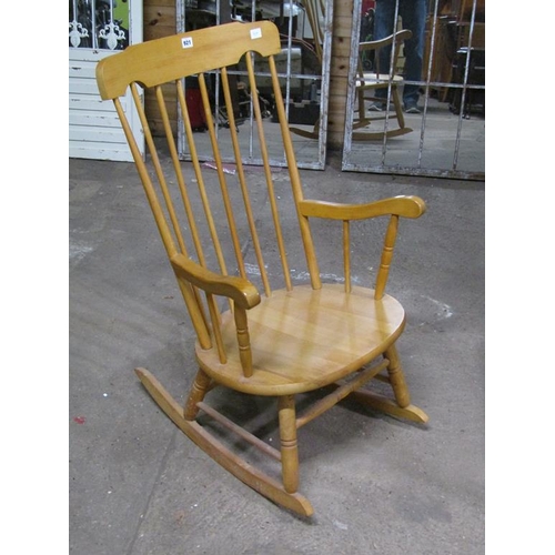 921 - STICK BACK BEECH ROCKING CHAIR