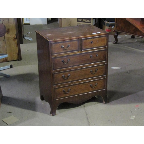 955 - EDWARDIAN INLAID MAHOGANY CHEST OF DRAWERS