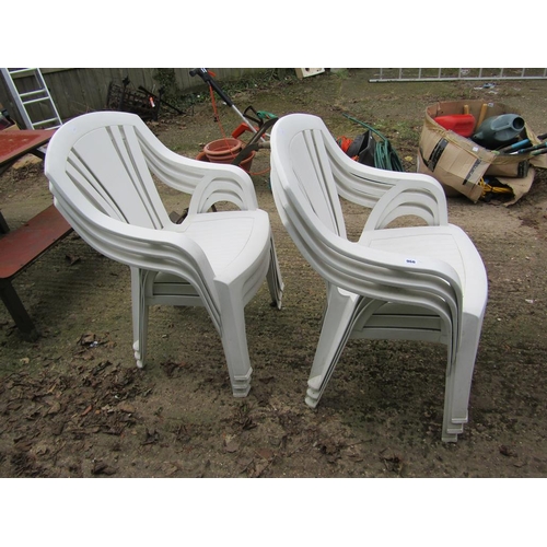 966 - PLASTIC GARDEN CHAIRS