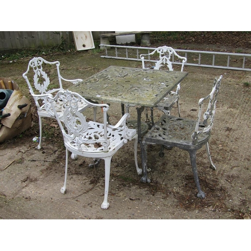 969 - GARDEN TABLE AND CHAIRS